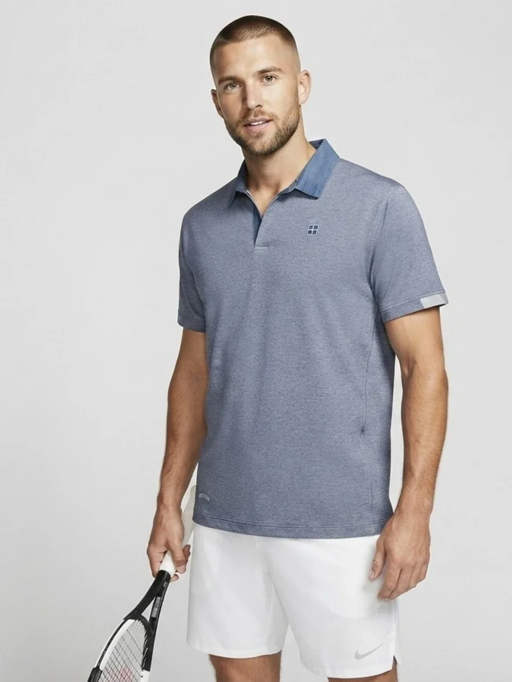 NikeCourt Dri-FIT Advantage Slam Tennis Polo Mens Size XL (Football Grey)